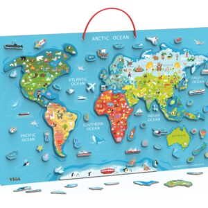 44508 - MAGNETIC WORLD PUZZLE + DRY ERASE BOARD