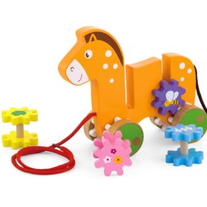 50976 - PULL ALONG HORSE WITH GEARS