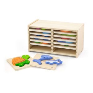 51423 BLOCK PUZZLE 12 SET W STORAGE