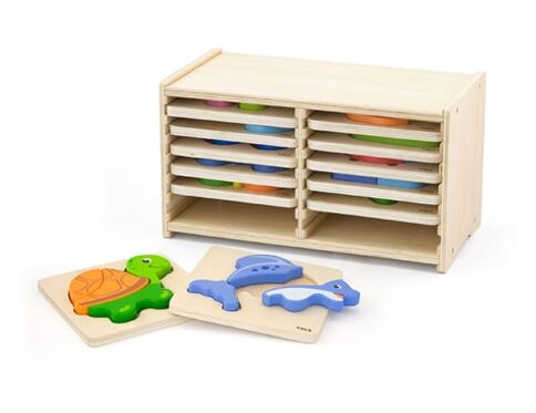 51423 BLOCK PUZZLE 12 SET W STORAGE