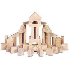 51624 - 75 PCS NATURAL JUMBO BUILDING BLOCK SET