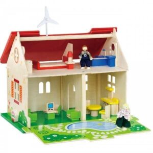 51629 - WOODEN ECO FRIENDLY DOLLHOUSE