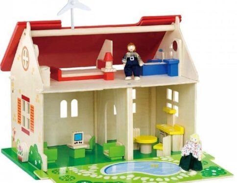 51629 – WOODEN ECO FRIENDLY DOLLHOUSE
