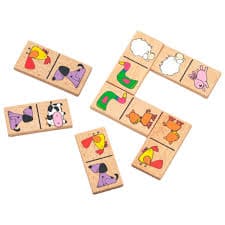 59622 - WOODEN DOMINOES FARM ANIMALS