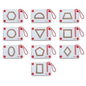 50340 - MAGNETIC WRITING BOARD GEOMETRIC SHAPE 10PCS  SET