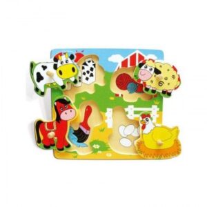 59562 WOODEN FLAT PUZZLE - FARM ANIMALS