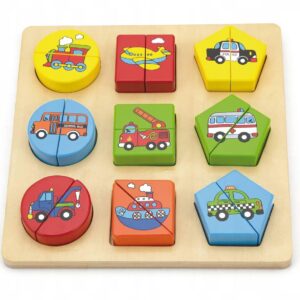 59586 - SHAPE BLOCK PUZZLE - VEHICLES